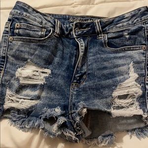 American Eagle Ripped Jean Shorts